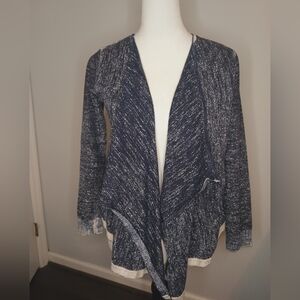 Chico's Shimmer Lexie Open Front Sweater